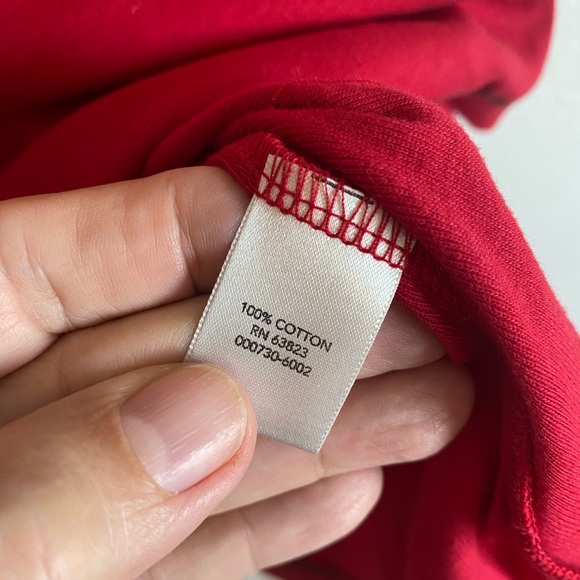 CJ Banks Red Size 3X 3/4 Sleeve Shirt 100% Cotton NWT - Picture 10 of 13